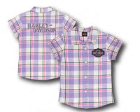 Girls Harley-Davidson Plaid Button Up Shirt