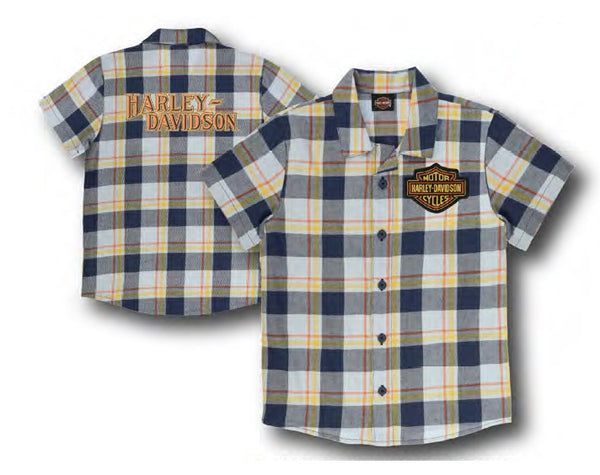 Boys Harley-Davidson Plaid Button-Up