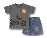Boys Harley-Davidson T-Shirt & Denim Short Set