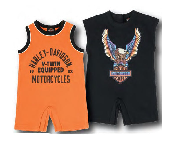 Boys Harley-Davidson 2PC Romper Set