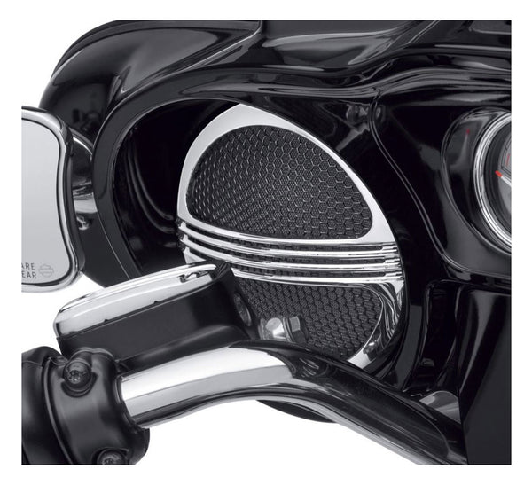 Harley-Davidson® Defiance Batwing Fairing Speaker Grills - Chrome Finish 76000685