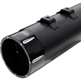 S&S M8 4.5" MK45 FLHT BLK/BLK MUFF W/ TRACER E CAP