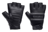 Harley-Davidson® Men's Centerline Reflective Fingerless Leather Gloves 98250-13VM (MEDIUM)