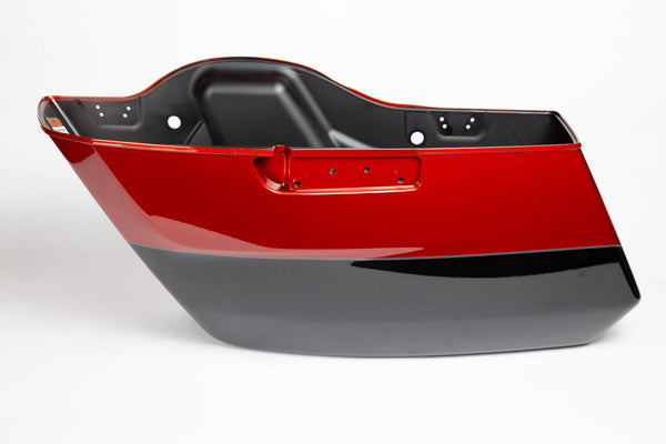 Left Side Saddle Bag Lower Whisky Fire/Black