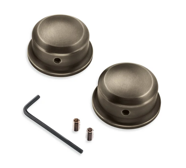 Harley-Davidson® Brass Swingarm Pivot Bolt Covers - 61400346