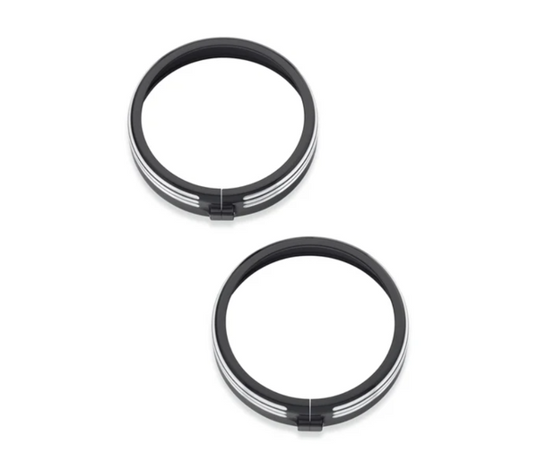 Harley-Davidson® 4 in. Defiance Passing Lamp Trim Rings - 61400355