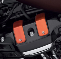 Harley-Davidson® Dominion Upper Rocker Box Cover Inserts Brushed Orange 25700793