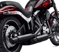 Screamin' Eagle Shorty Dual Softail Slipon 80813-12 Black