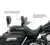 Harley-Davidson® Smooth Vinyl Style Rider Backrest 52914-09A