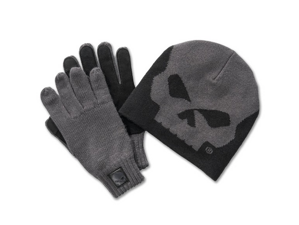 Harley-Davidson® Willie G Skull Cap and Glove Winter Set