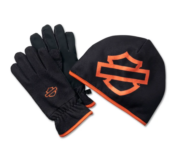 Harley-Davidson® Men's Fleece Beanie and Glove Gift Set