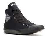 Men's Harley-Davidson - Nathan Chrome High-Top Black Canvas Sneakers