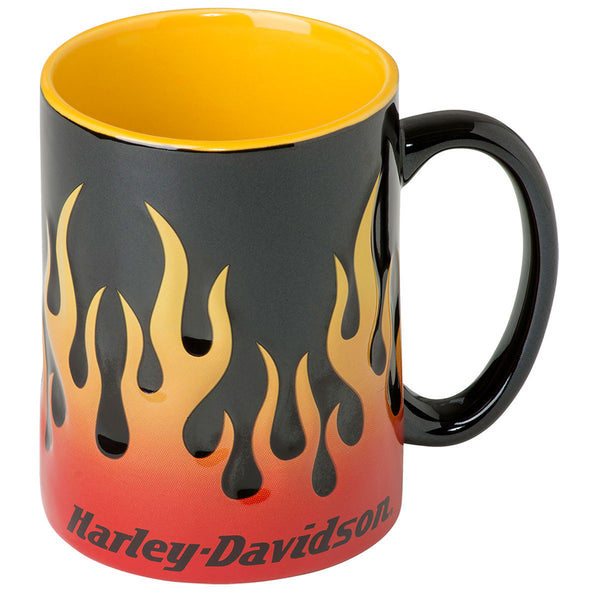 H-D Sculpted Flames Mug