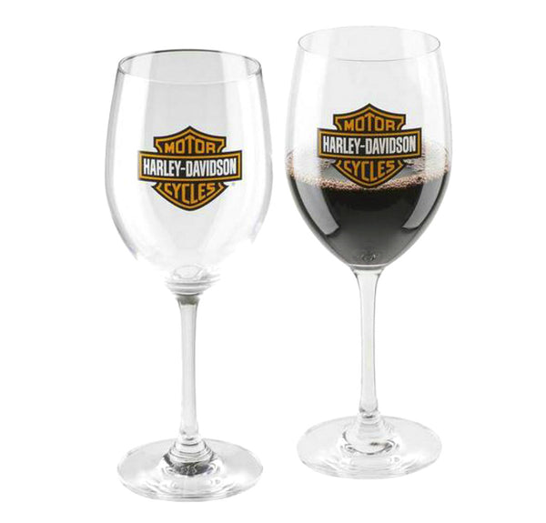 Harley-Davidson Bar & Shield Wine Glass Set